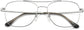Gabriel Square Silver Eyeglasses from ANRRI, closed view