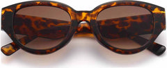 Giovanni Tortoise Plastic Sunglasses from ANRRI, closed view