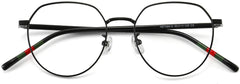 Grady Geometric Black Eyeglasses from ANRRI, closed view