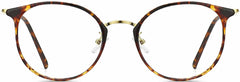 Harlow Round Tortoise Eyeglasses from ANRRI, front view