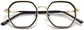 Hope Geometric Black Eyeglasses from ANRRI, closed view