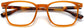 Huxley Square Orange Eyeglasses from ANRRI, closed view