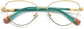 Imani Cateye Gold Eyeglasses from ANRRI, closed view