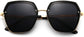 Iris Black Plastic Sunglasses from ANRRI, closed view