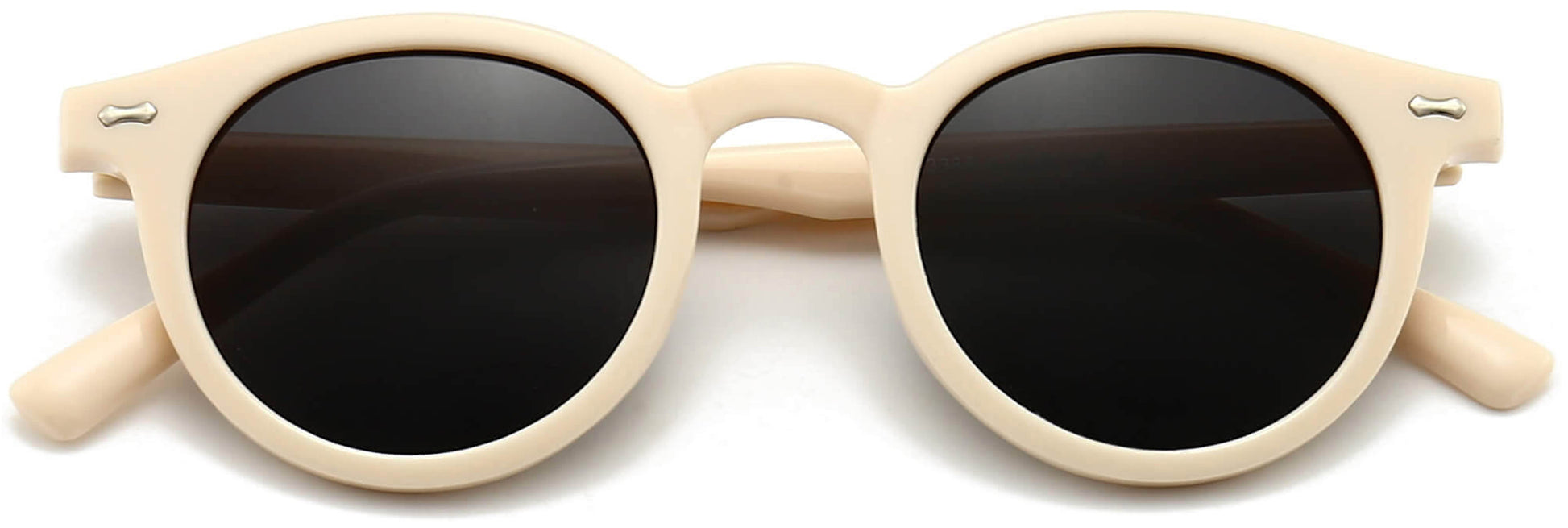 Isaac White Plastic Sunglasses from ANRRI, closed view