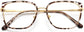 Lvy Square Tortoise Eyeglasses from ANRRI, closed view
