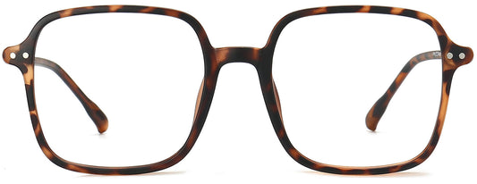 Jayson Square Tortoise Eyeglasses from ANRRI, front view