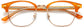 Jazmin Browline Orange Eyeglasses from ANRRI, closed view