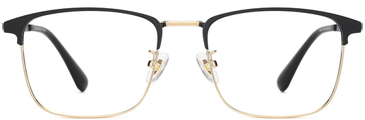 Jimmy Browline Black Eyeglasses from ANRRI, front view