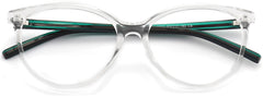 Jolene Cateye Clear Eyeglasses from ANRRI, closed view