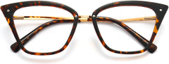 Juniper Cateye Tortoise Eyeglasses from ANRRI, closed view