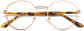 Justice Geometric Rose Gold Eyeglasses from ANRRI, closed view
