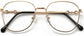 Kalani Aviator Gold Eyeglasses rom ANRRI, closed view