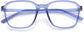 Kamryn Square Blue Eyeglasses from ANRRI, closed view