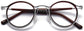 Keaton Round Silver Eyeglasses from ANRRI, closed view