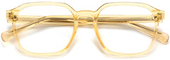 Kendra Square Yellow Eyeglasses from ANRRI, closed view