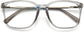 Kieran Square Gray Eyeglasses from ANRRI, closed view
