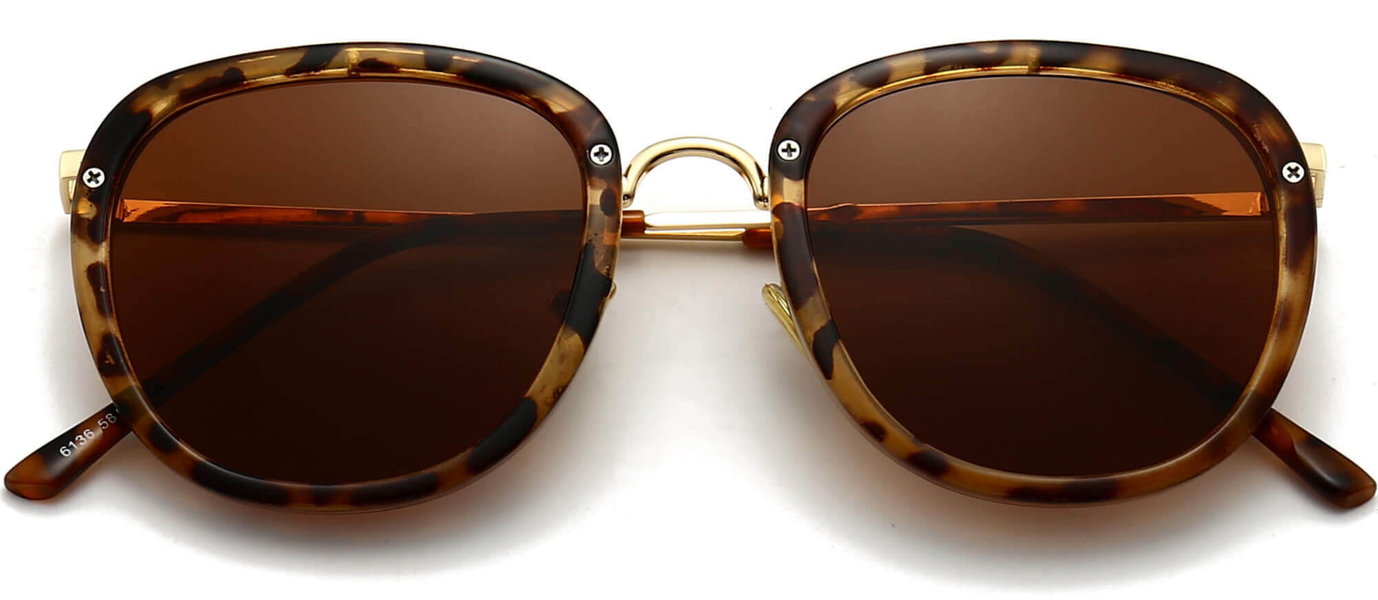 Legend Tortoise Plastic Sunglasses from ANRRI, closed view