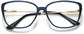 Liz Cateye Blue Eyeglasses from ANRRI, closed view