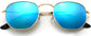 Lorenzo Gold Stainless steel Sunglasses from ANRRI, closed view