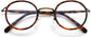 Lottie Round Tortoise Eyeglasses from ANRRI, closed view