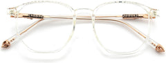 Lullaby Geometric Clear Eyeglasses from ANRRI, closed view