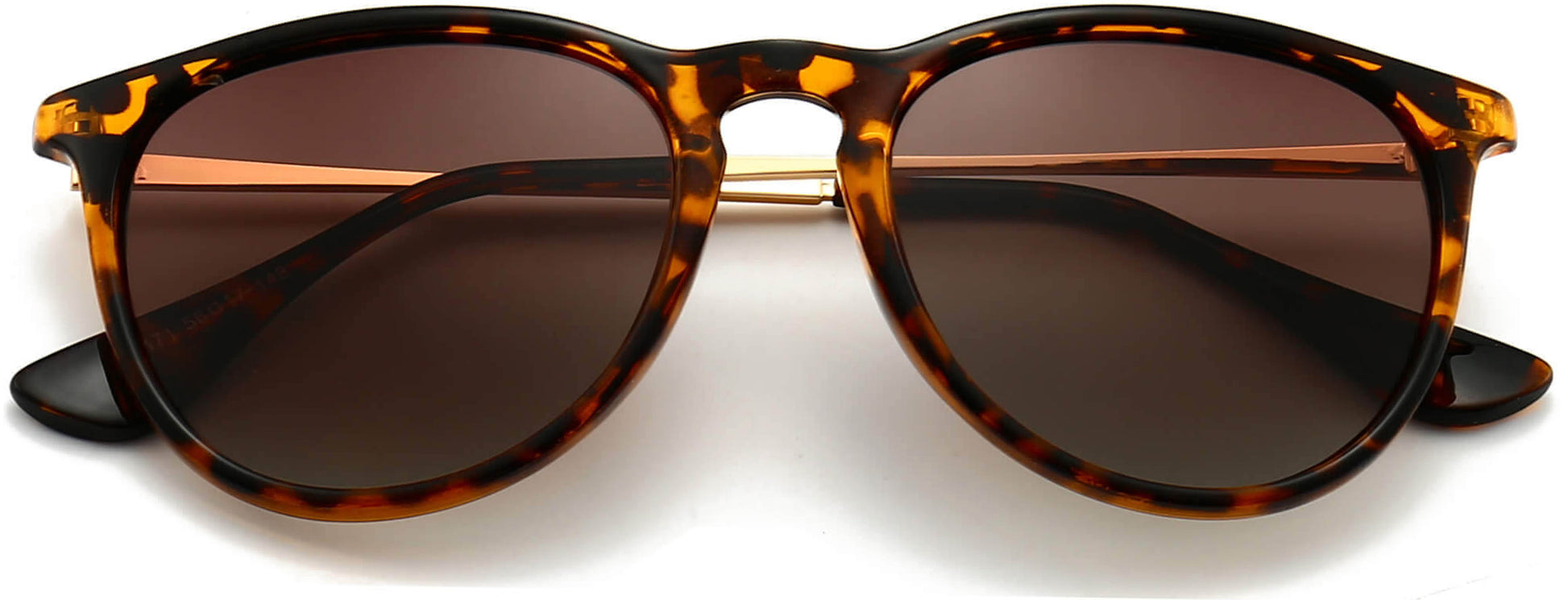 Maddox Tortoise Plastic Sunglasses from ANRRI, closed view