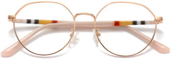 Mae Round Gold Eyeglasses from ANRRI, closed view