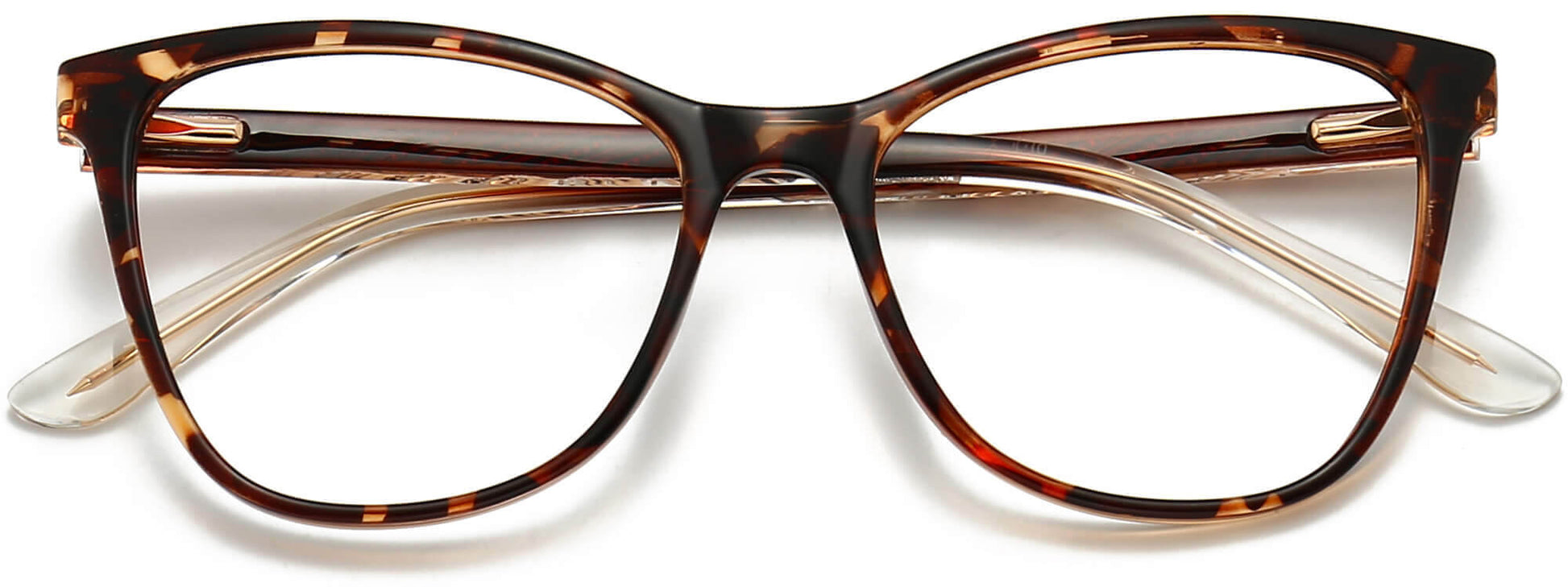 Makenzie Cateye Tortoise Eyeglasses from ANRRI, closed view