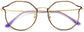 Maryam Geometric Gold Eyeglasses from ANRRI, closed view