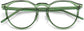 Matthew Geometric Green Eyeglasses from ANRRI, closed view