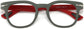 Maybach Round Gray Eyeglasses from ANRRI, closed view