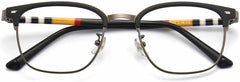 Mdonne Browline Black Eyeglasses from ANRRI, closed view