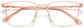 Melina Square Pink Eyeglasses from ANRRI, closed view