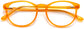 Mellyn round orange Eyeglasses from ANRRI, closed view