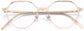 Messia Geometric Pink Eyeglasses from ANRRI, closed view