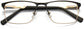 Musa Square Black Eyeglasses from ANRRI, closed view