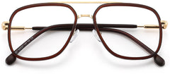 Niko Square Brown Eyeglasses from ANRRI, closed view