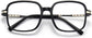 Noe Square Black Eyeglasses from ANRRI, closed view