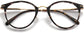 Noelle Round Tortoise Eyeglasses from ANRRI, closed view
