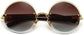 Norah Tortoise Stainless steel Sunglasses from ANRRI, closed view
