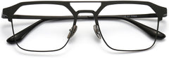 Orlando Square Black Eyeglasses from ANRRI, closed view