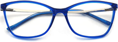 Pisces Cateye Blue Eyeglasses from ANRRI, closed view