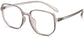 Priscilla Geometric Gray Eyeglasses from ANRRI, angle view