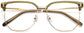 Rex Browline Green Eyeglasses from ANRRI, closed view