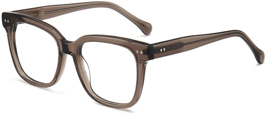 Roger Square Gray Eyeglasses from ANRRI, angle view