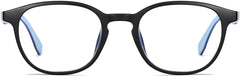Ryder Round Black Eyeglasses from ANRRI, front view
