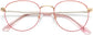 Saige Round Red Eyeglasses rom ANRRI, closed view