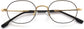 Santino Round Black Eyeglasses from ANRRI, closed view