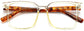 Siena Square Clear Eyeglasses from ANRRI, closed view